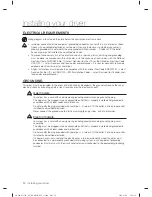 Preview for 14 page of Samsung DV400EWHDWR/AA User Manual