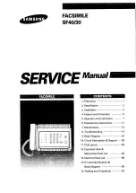 Предварительный просмотр 1 страницы Samsung FACSIMILE SF40 Service Manual