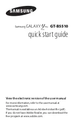 Preview for 1 page of Samsung GT-B5510 Quick Start Manual