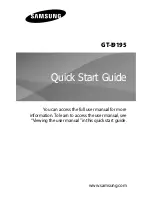 Preview for 1 page of Samsung GT-I9195 Quick Start Manual