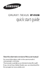 Preview for 1 page of Samsung GT-I9250 Quick Start Manual