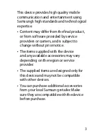 Preview for 3 page of Samsung GT-S7262 Quick Start Manual