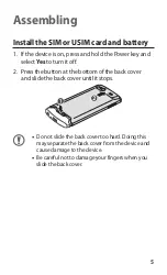 Preview for 5 page of Samsung GT-S8600 Quick Start Manual