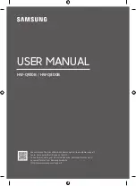 Предварительный просмотр 1 страницы Samsung HW-Q930B User Manual