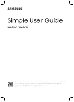 Предварительный просмотр 1 страницы Samsung HW-S60D Simple User Manual