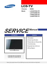 Samsung LA32C550J1R Service Manual предпросмотр