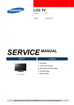 Предварительный просмотр 1 страницы Samsung LE32E42 E2W Series Service Manual