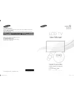 Samsung LN37D550K1F Quick Manual preview