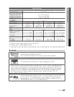 Preview for 47 page of Samsung LN40C550 Manual Del Usuario