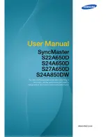Samsung LS27A650DS/ZA User Manual preview