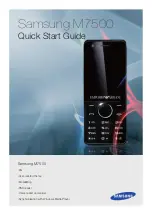 Preview for 1 page of Samsung M7500 Quick Start Manual