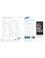 Preview for 1 page of Samsung Memoir SGH t929 Information Manual