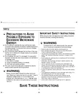 Предварительный просмотр 2 страницы Samsung MR1034CBD Owner'S Manual