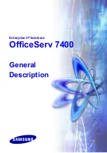 Предварительный просмотр 1 страницы Samsung OfficeServ 7400 General Description Manual