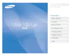 Samsung PL70 User Manual предпросмотр