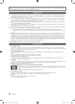 Preview for 2 page of Samsung PS50C580G1K User Manual