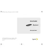 Preview for 1 page of Samsung Restore SPH-M570 User Manual