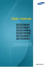 Preview for 1 page of Samsung S22D393H User Manual