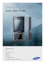 Preview for 1 page of Samsung S7330 Quick Start Manual
