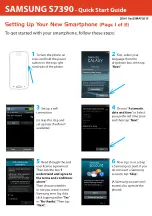 Preview for 2 page of Samsung S7390 Quick Start Manual