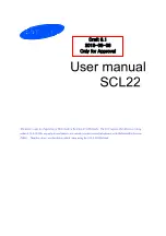 Samsung SCL22 User Manual preview