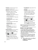 Preview for 72 page of Samsung SGH-A157 Manual Del Usuario