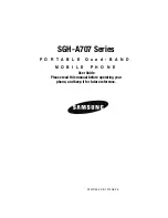 Samsung SGH-A707 SERIES User Manual preview