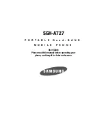 Preview for 1 page of Samsung SGH-A727 User Manual