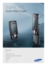 Preview for 1 page of Samsung SGH-L770 Quick Start Manual