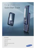 Preview for 1 page of Samsung SGH-M610 Quick Start Manual