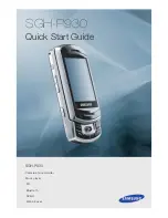 Preview for 1 page of Samsung SGH-P930 Quick Start Manual