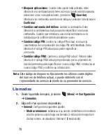 Preview for 74 page of Samsung SGH-S150G Manual Del Usuario