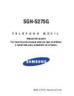Preview for 1 page of Samsung SGH-S275G Manual Del Usuario
