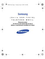 Preview for 1 page of Samsung SGH-T401G Series Manual Del Usuario