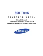 Preview for 1 page of Samsung SGH-T404G Manual Del Usuario