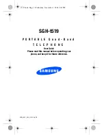 Preview for 1 page of Samsung SGH-T519 - Trace Cell Phone User Manual