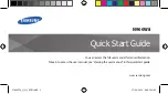 Preview for 1 page of Samsung SMN900W8 Quick Start Manual