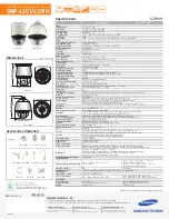 Preview for 2 page of Samsung SNP-6201 Specification