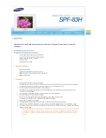 Preview for 20 page of Samsung SPF-83H Manual