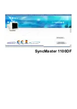 Samsung SyncMaster 1100 DF Manual preview
