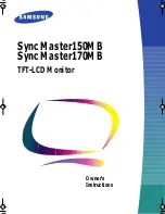 Samsung SyncMaster 150MB Owner'S Instructions Manual preview
