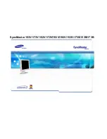 Предварительный просмотр 1 страницы Samsung SyncMaster 152 V Benutzerhandbuch