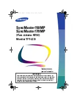 Samsung SyncMaster 170MP Instrucciones  Para El Usuario preview