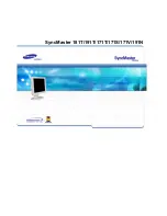 Samsung SyncMaster 171 T User Manual preview