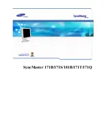 Samsung SyncMaster 171B, 171S, 181B, 171T, 171Q User Manual preview