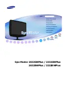 Samsung SyncMaster 2032GWPlus Owner'S Manual preview
