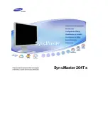 Samsung SyncMaster 204Ts Manual Del Usuario preview