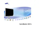 Samsung SyncMaster 204Ts User Manual preview