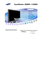 Preview for 1 page of Samsung SyncMaster 206BW Manual Del Usuario