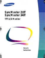 Samsung SyncMaster 210T Owner'S Instructions Manual preview